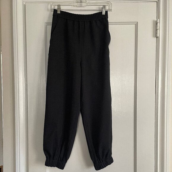 Tibi Chalky Drape Plashet Jogger, XXS, regular length, black - Picture 9 of 10